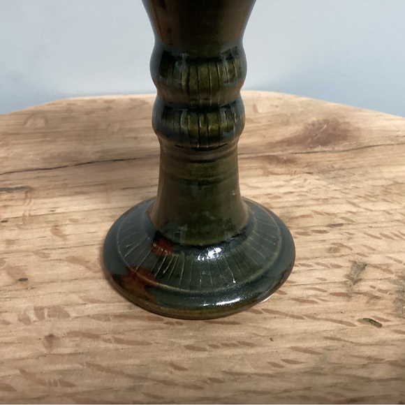 Beautiful Ceramic Crafted Goblet in deep greens & deep yellows - Very Nice - Picture 7 of 11